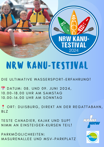 Plakat NRW Kanu Testival 2024 kl